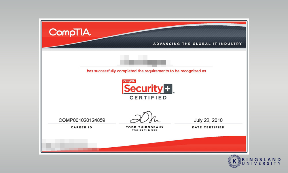 comptia security plus certification