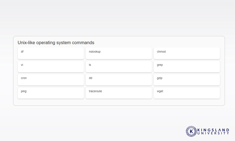 Unix Commands Example